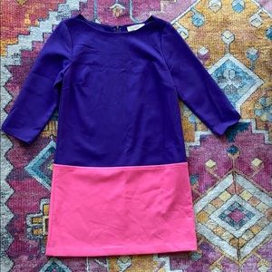 Ann Taylor LOFT purple and pink shift dress